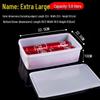 ZISIZ Square Plastic Food Storage Container with Lid