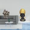 Modern Owl And African Woman Resin Sculpture Tabletop Ornament for Living Room Office Cabinet