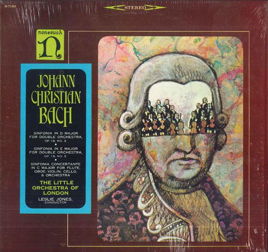 

LP Record JOHANN CHRISTIAN BACH THE LITTLE Sinfonias Op. 18 Nos. 3 5 Sinf H71165 NONESUCH US Classical Used