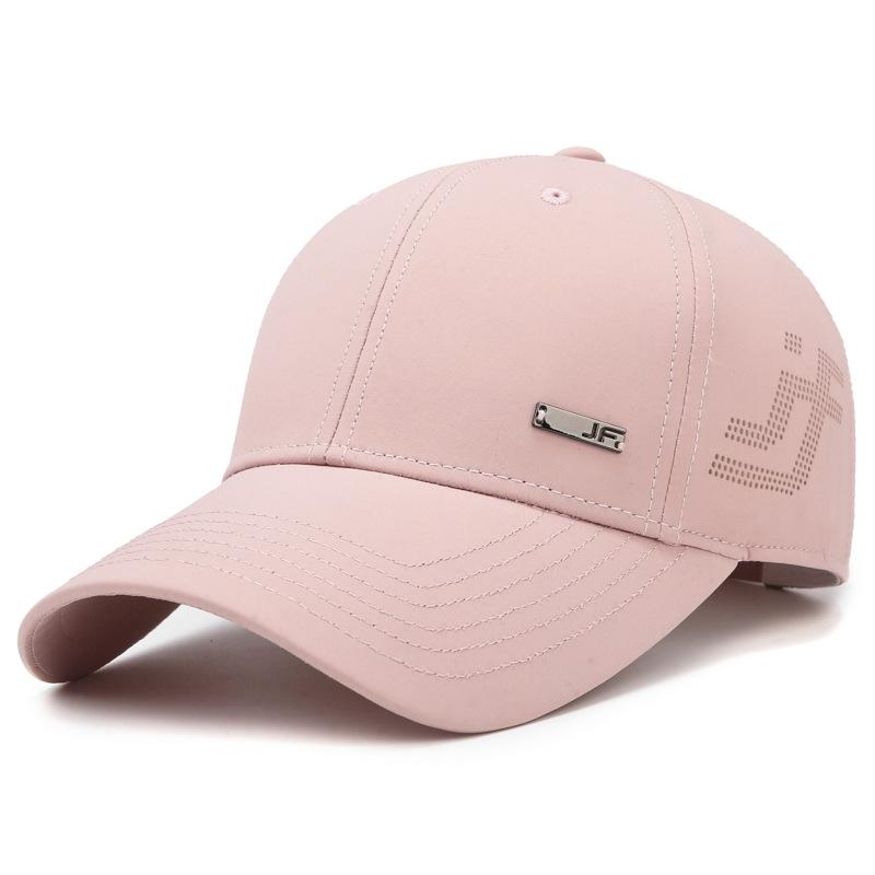 New Fashion Baseball Cap Iron Label Perforated Hard Top Leisure Outdoor Sports Shade Sunscreen Versatile Men's and Women's Cap