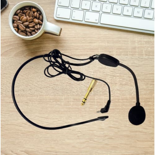 HM-100 Lapel Microphone for Route Bus Drivers, 6.3mm Diameter, 3.5mm Diameter, with Standard Plug Cord