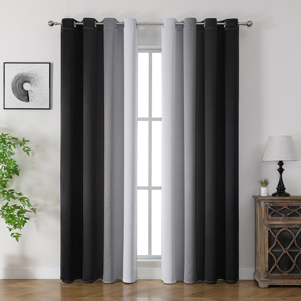 Hochpräziser Vorhang mit Farbverlaufdruck Vollverdunkelungsvorhang Temu