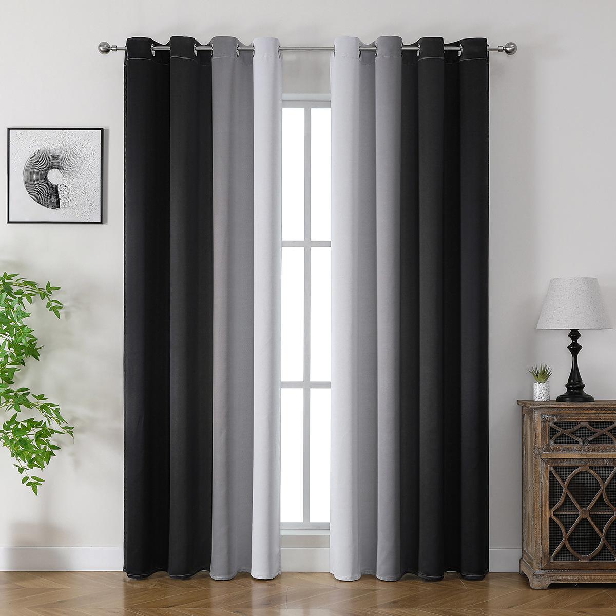 

Высокоточная печать с плавным переходом штор Полностью светонепроницаемая штора Temu Width 132cm * Height 46cm [Metal Ring] A set