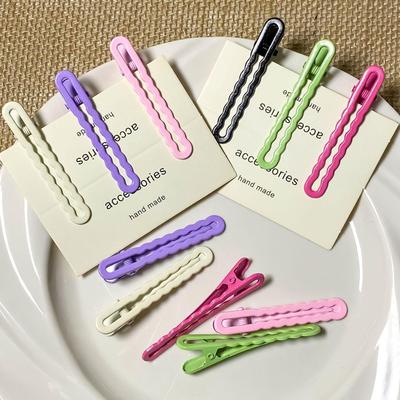 Colorful Y2k Hair Clips for Women Elegant Metal Duckbill Clip Girls Hairpins Side Bangs Barrettes Girls Hair Accessories
