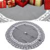 Knitted Christmas Tree Skirt Reusable Xmas Tree Stand Mat Floor  or Home Party Decoration