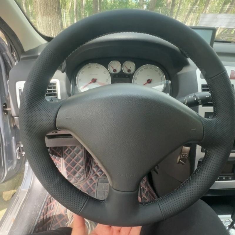 

Чехол-оплетка на руль автомобиля для Peugeot 307 2001-2008 307 SW 2005-2008 206 308 Аксессуар для рулевого колеса автомобиля Red Thread