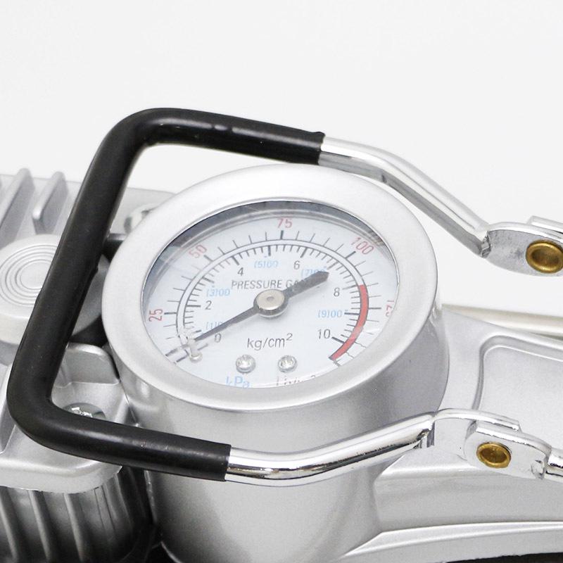 Dual Cylinder Metal Tire Inflatable Pump with 220V National Standard Plug