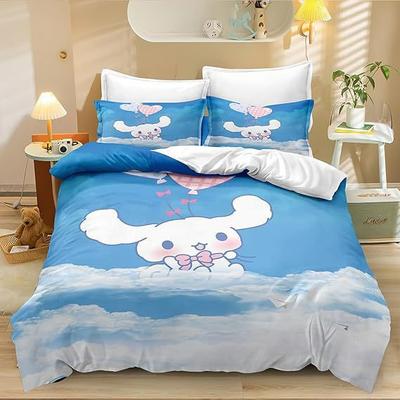 Home Textiles Three-Piece Big Ears Dog Cartoon Digital Printing Quilt Pillowcase Bedding