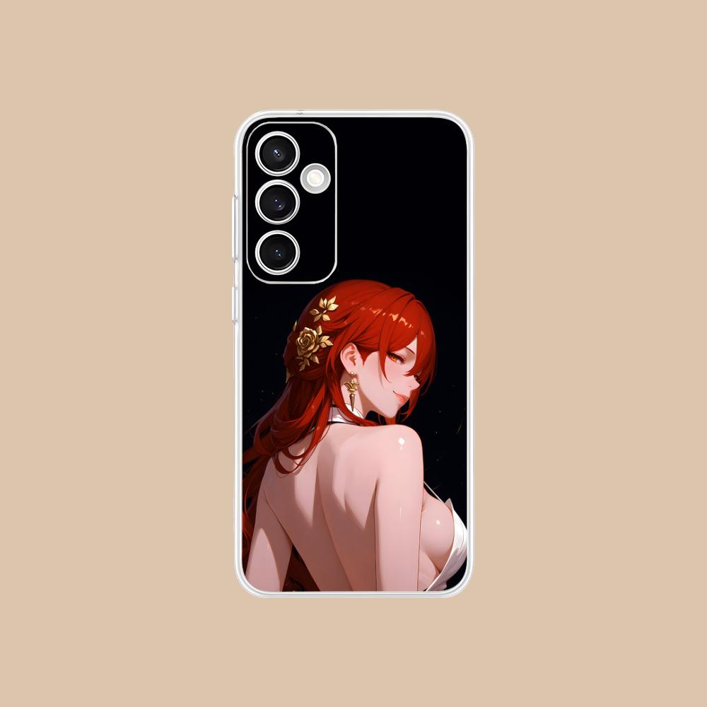 HSR Himeko Clear Mobile Phone Case for Samsung Galaxy S25 S24 S23 S22 S21Plus FE Ultra Colorful Cover
