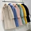 Womens Faux Mink Fleece Lined Hooded Coat Long Warm Oversized Winter Outerwear In Solid Colors