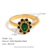 MamacitaSlay 316L Stainless Steel Vintage Pearl Zircon Flower Ring 18K Gold Plated Waterproof Jewelry For Women Stackable Ring
