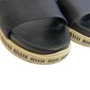 MIUMIU logo Satin With Strap Sports Sandals Sandals black Satin Women Used