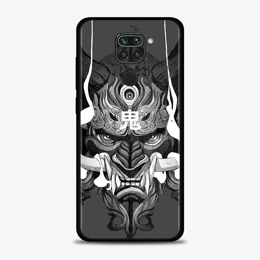 Case For Xiaomi Redmi Note 11S 11T 11 10 8 Pro 8 8T 9 9T 9S 10 Capa for Redmi K50 K40S K40 10 9A 9C 9 Japan Samurai Oni Mask