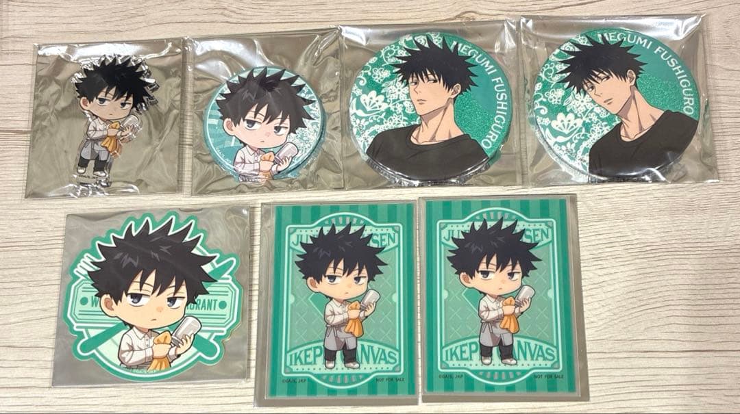 

[USED] Jujutsu Kaisen IkePri Acrylic Stand, Can Badge, Sticker, Bonus Item, Clear Card, Fushiguro