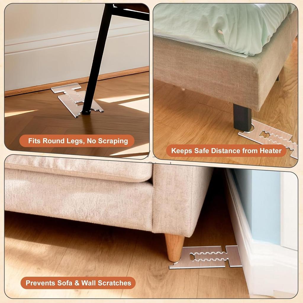 2 Stück transparente Acryl-Kollisionsschutzpolster, rutschfeste Wandprotektoren, geeignet für Wand-Kollisionsschutz-Zubehör für Sofas