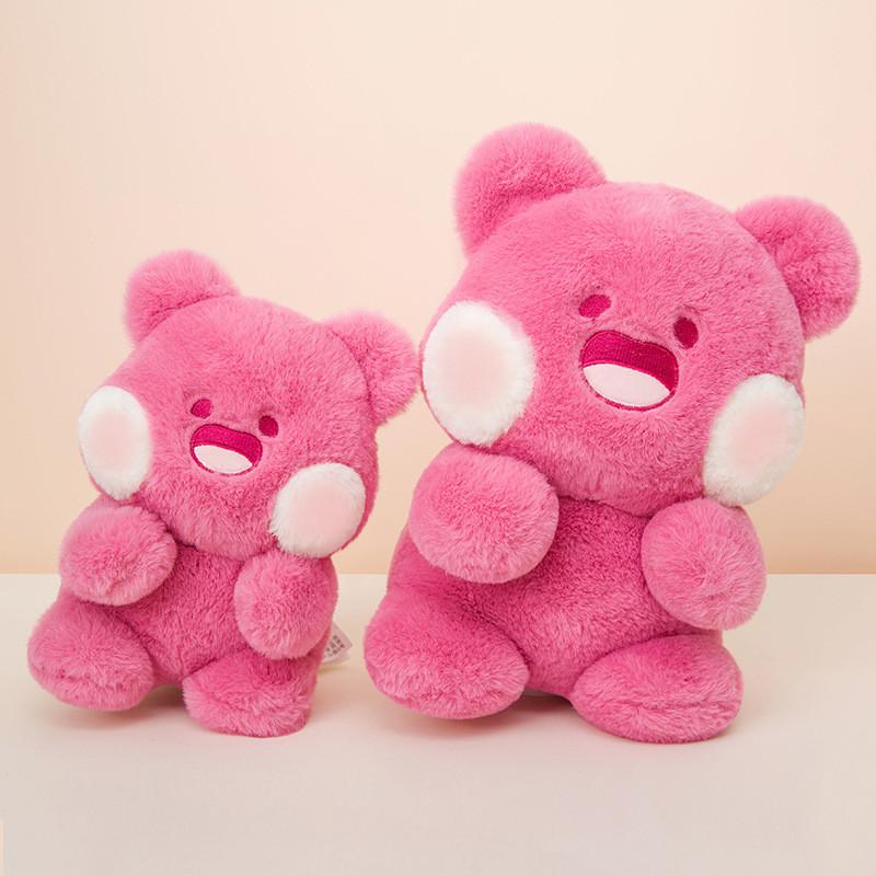 Plush Bear Dudu Toy Cartoon Doll Rose Red Sleeping Companion Girls Birthday Gift