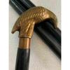Collectible Vintage Brass Crow Handle Handmade Brass Designer Black Wooden Walking Stick Walking Cane