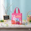 1-10PCS Easter Non Woven Tote BagDurable Dustproof Moistureproof Foldable GiftShopping Bag BunnyEgg Print Retail Merchandise Bag