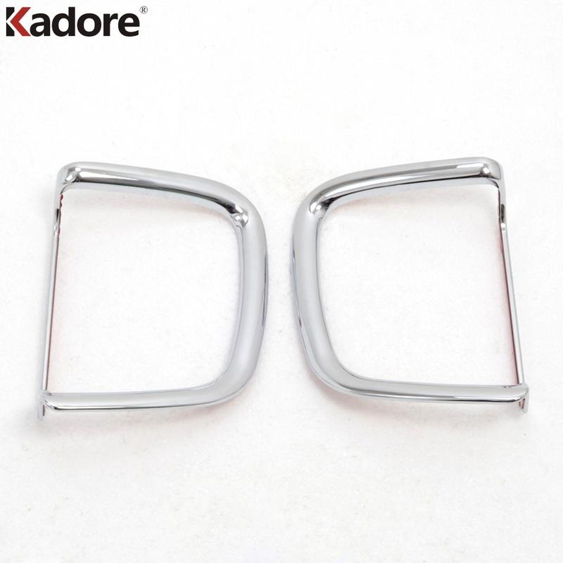 Rear Fog Light Lamp Cover Trim For Toyota Land Cruiser J200 2008 2009 2010 2011 ABS Chrome Car Tail Foglight Foglamp Bezel Trims