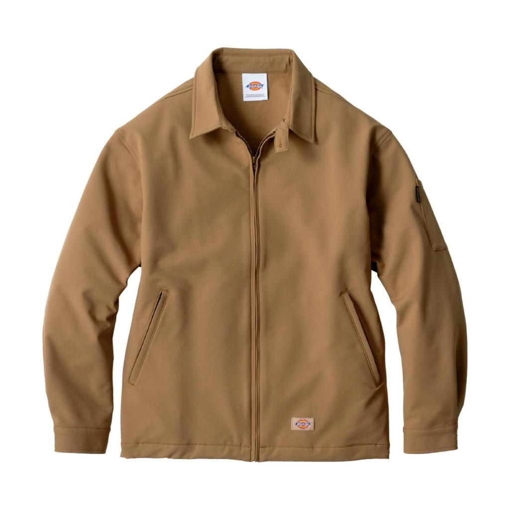 Dickies D-7570 Long Sleeve Work Jacket, Stretch, Classic, Stylish, Men's and Women's, with CO-COS Pro Uni Sticker, Size 14. Khaki, XXL