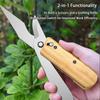 2-in-1 Grafting Knife with One-Click Switch To Scissors, Equipped with Sheath and Debarking Knife for Efficient Gardening Tasks