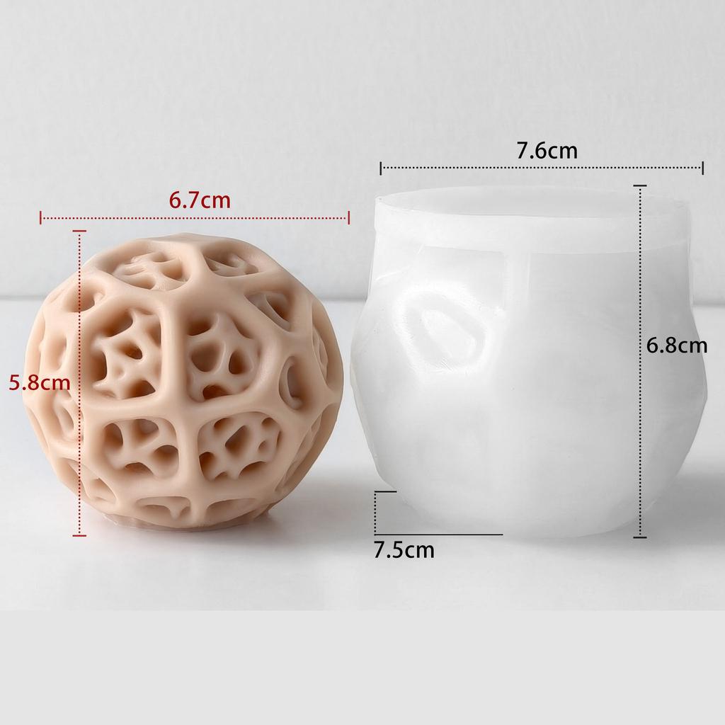 3D Geometric Hollow Egg Candle Silicone Mold DIY for Plaster Wax Gypsum Aroma Diffuser Stone Craft Home Decor Gift