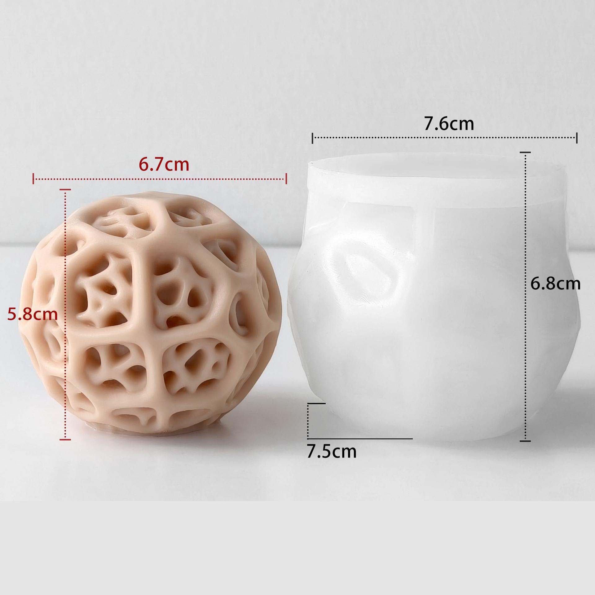 3D Geometric Hollow Egg Candle Silicone Mold DIY for Plaster Wax Gypsum Aroma Diffuser Stone Craft Home Decor Gift