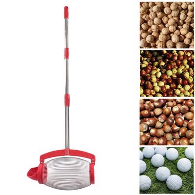 Nut Gatherer Adjustable Long Handle Labor Saving Pecan Walnutp Chestnut Golf Picker Collector Roller Harvester Picker Side Pour