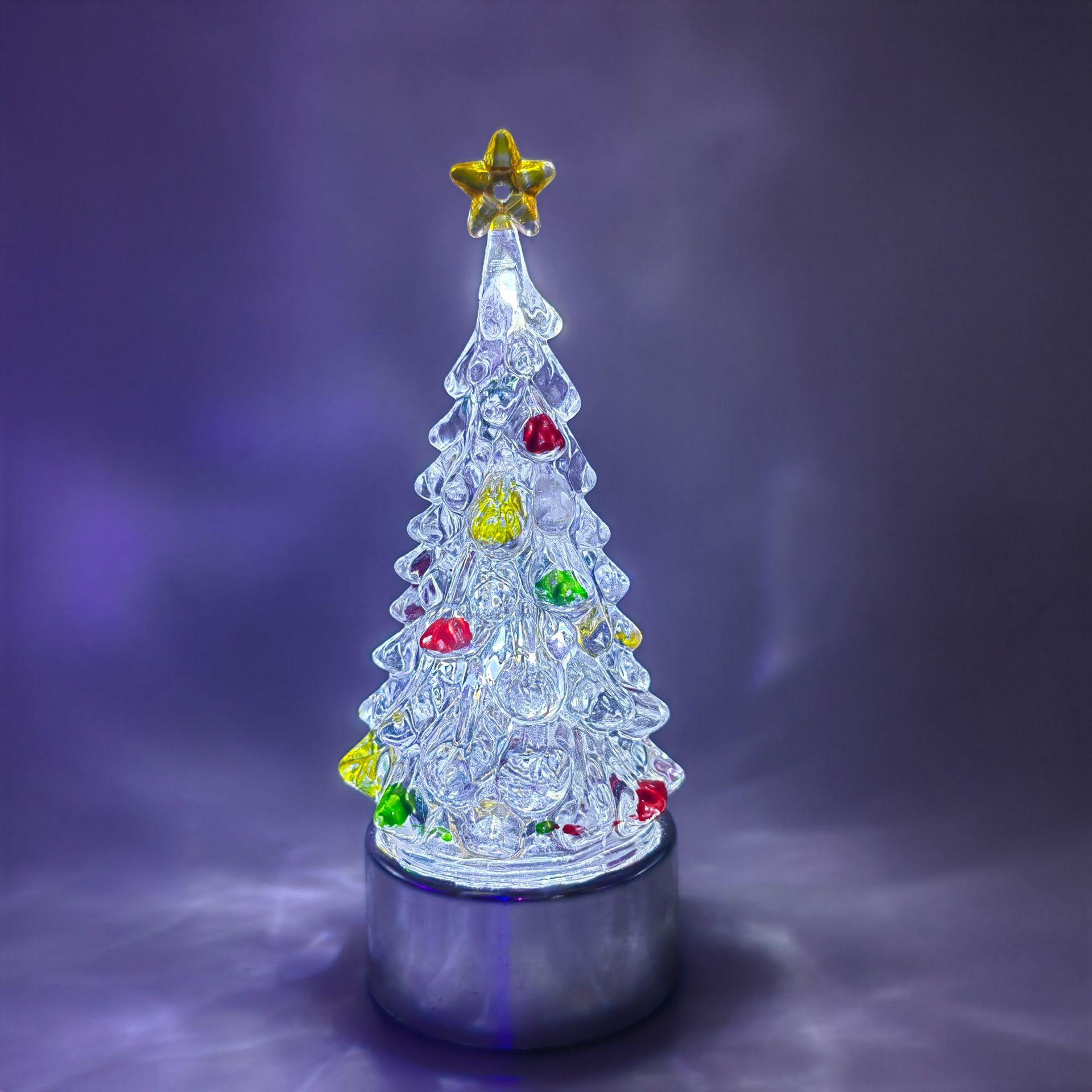 

LED Night Lamp Mini Christmas Tree Christmas Luminous Decoration Bed Side Lamp Battery Powered Gift Desktop Ornament Night Lamps