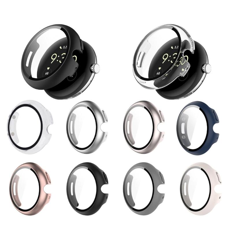 Coque Skin Résistante aux Rayures Pour Montre 4 41mm 45mm Coque Cadre Coque Protection Écran Imperméable Housse Anti-poussière Verre PC