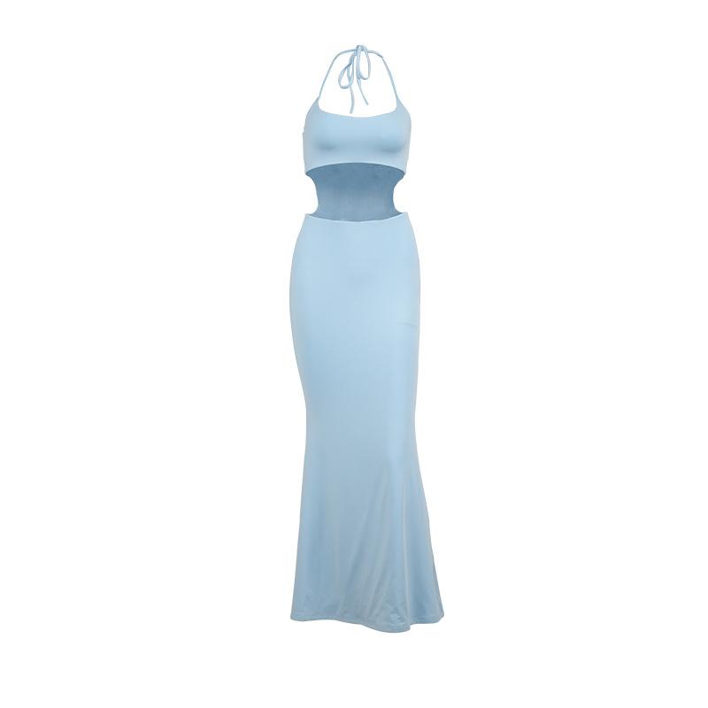 European and American Women's Clothing Is Popular, Sexy and Fashionable Hollow Waist Neck Skirt, Fishtail Skirt, Dress Suit Women