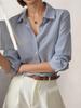 2026 Women's Striped Long-Sleeve Shirt - Elegant and Stylish for Commuting