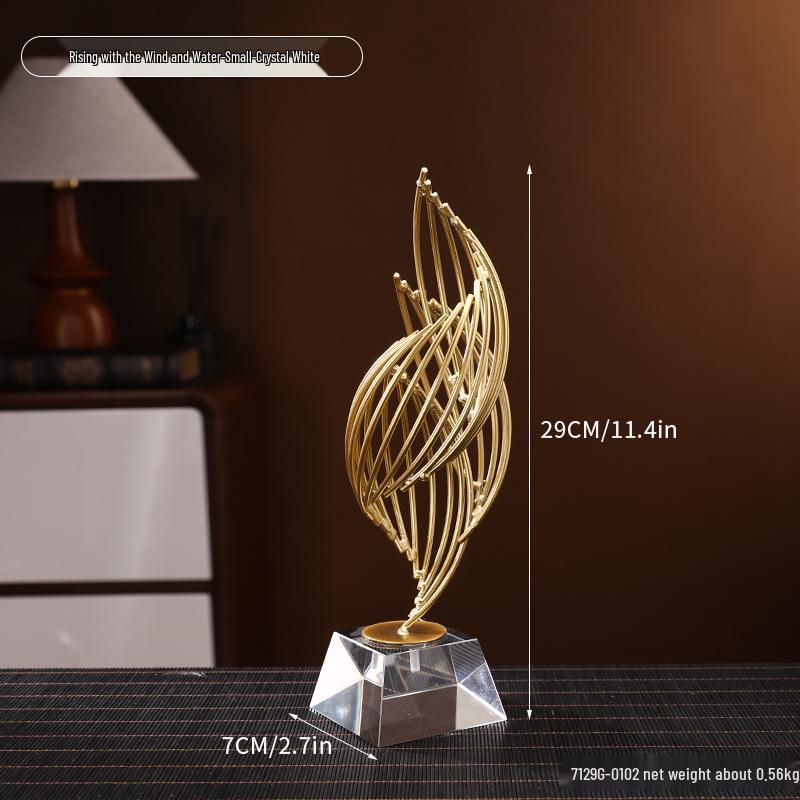 Golden Light Luxury Resin Handicrafts Collection: Ornaments for Office, Living Room, Wine & TV Cabinets