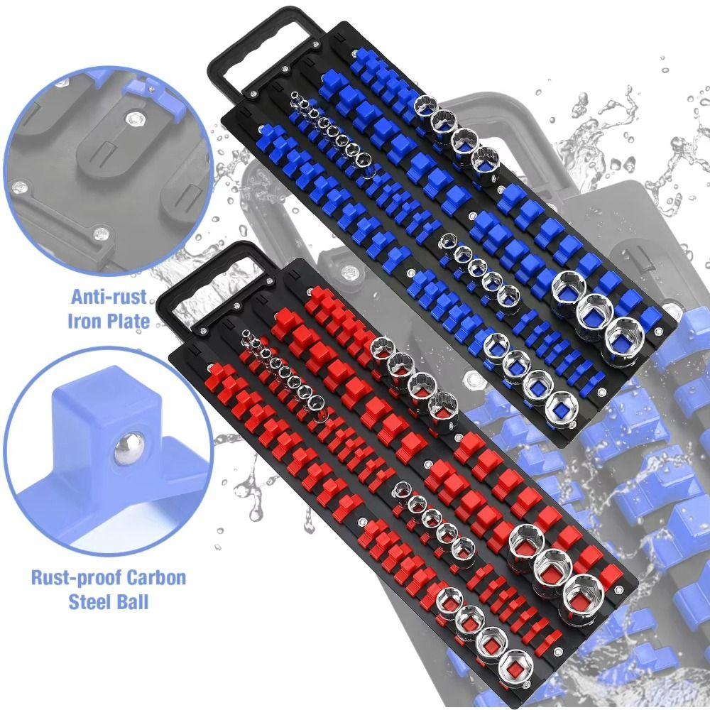Secure Outlet Design Socket Holder 1/4 3/8 1/2 Best Socket Storage Organizer Socket Tray Garage