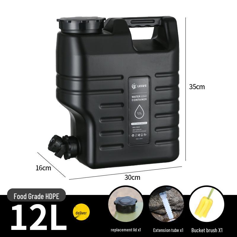 Montowany na samochodzie zewnętrzny kempingowy zbiornik na wodę z kranem