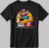 Super Mario Bros White-Black Men/Women T-Shirt AB203