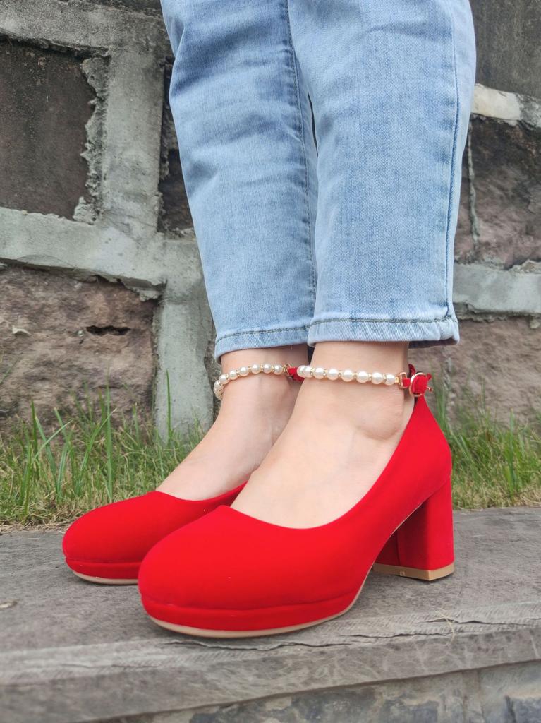 Kleine Leder-High Heels Damenschuhe Frühling und Herbst 2 Unifarbene Französische Hochzeitsschuhe Retro Dickabsatz Dicksohlig Erhöhte Mary Jane Schuhe