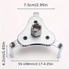 Universal Adjustable Oil Filter Wrench From 2-1/2 inch to 4.5 inch Oil Filter Wrench Tool Set With 3 Jaw Uninstall Removal Key