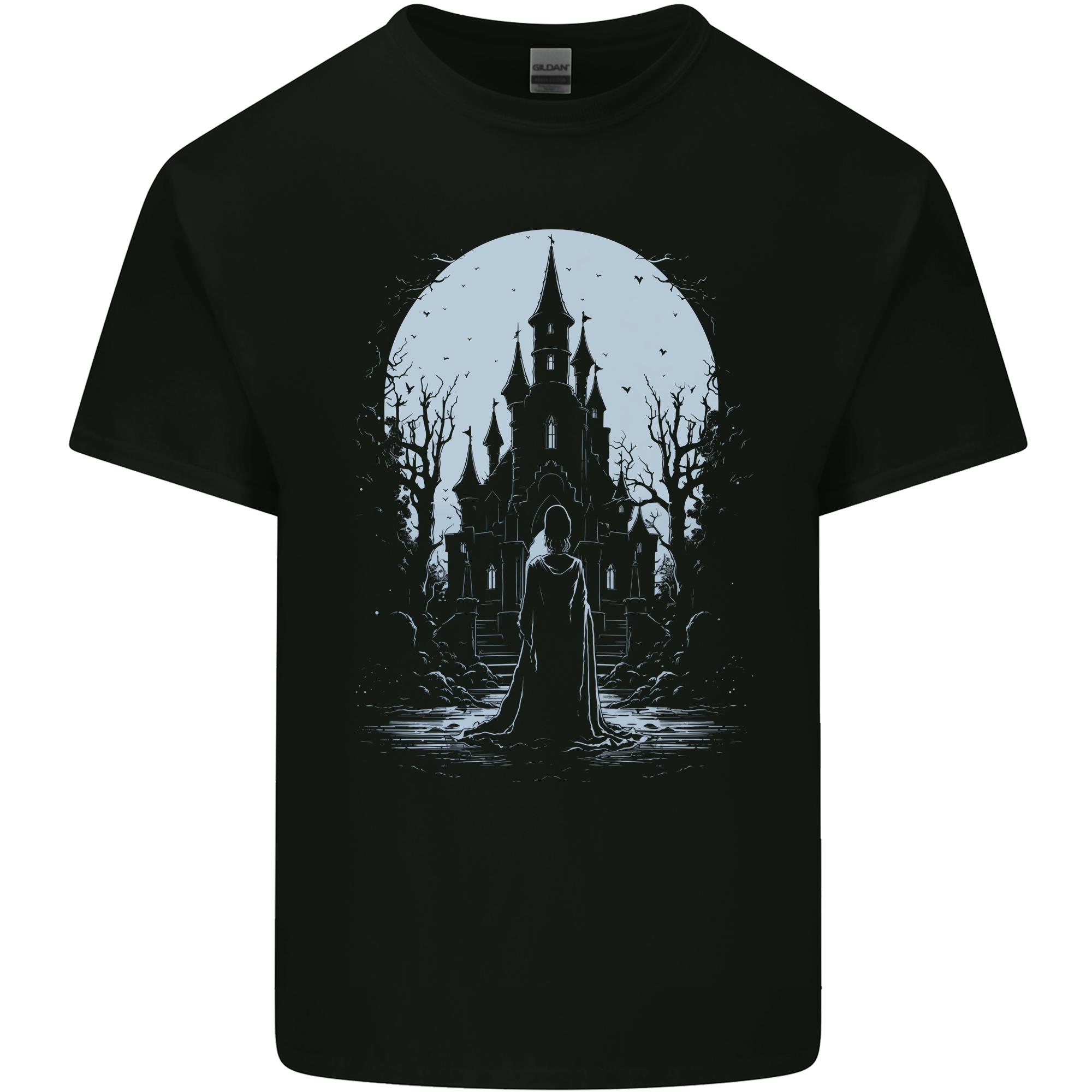 A Fantasy Haunted House Halloween Spooky Unisexs Light Cotton TShirt S
