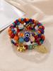 Bohemian Beaded Bracelet Set with Tree Leaf & Elephant Pendants