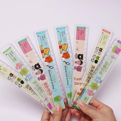 Παιδικός Κυματοειδής Χάρακας Κινουμένων Σχεδίων - 18 εκ. Χαριτωμένα Δημιουργικά Σχολικά Είδη για Μαθητές Δημοτικού Σχολείου