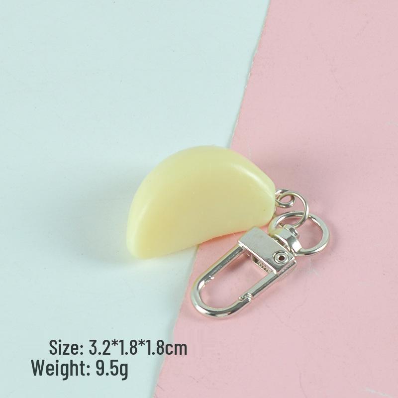 Vegetable Keychain Set: Chili, Broccoli, Garlic Food Pendants - Unique Bag Accessories