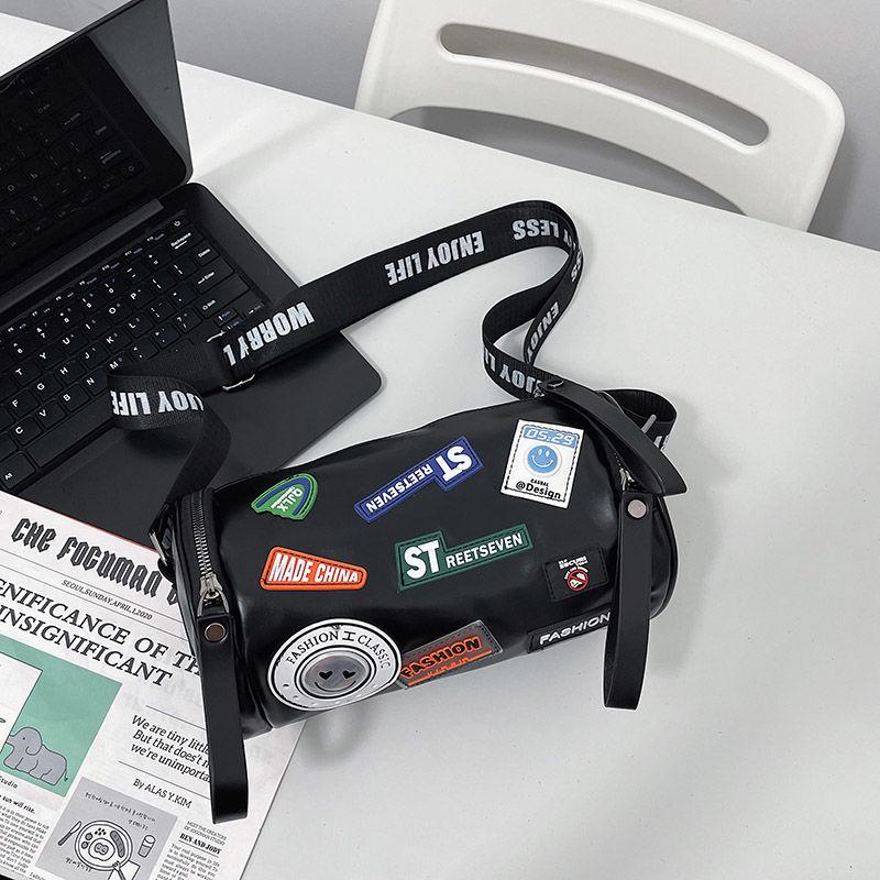 

Модная летняя сумка-через плечо цилиндрической формы 2024 года: Простой, универсальный стиль для мужчин и женщин