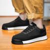 Fashion Men Shoes Breathable Soft Sole Non Slip Sneaker For Male Outdoor Walking Flats Skateboard Fashion Lace-up Work Shoes