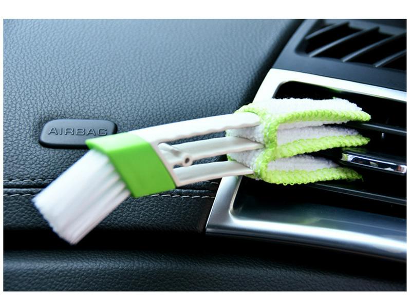Car Vent & Dashboard Soft Bristle Cleaning Brush - Double-Headed Dusting Tool