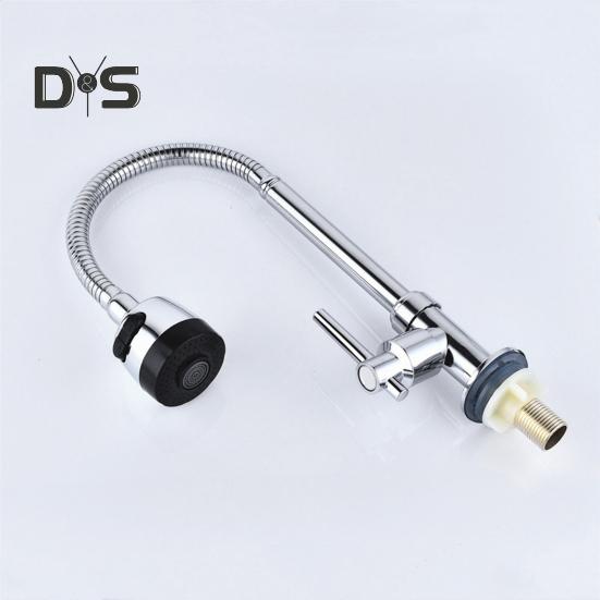 Kitchen Sink Faucet 360-Degree Rotatable Universal Easy To Install Single Hole Single Handle Cold Water Kitchen Faucet