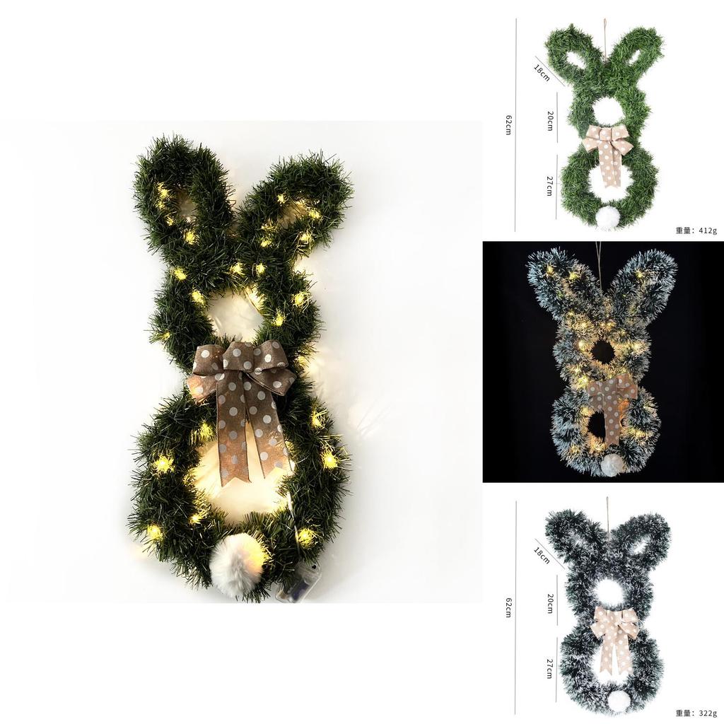 Adorable Easter Bunny Bow Decorative Wreath For Charming Holiday Celebrations