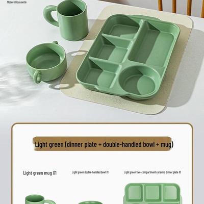 LISM Kids Divided Ceramic Breakfast Plate