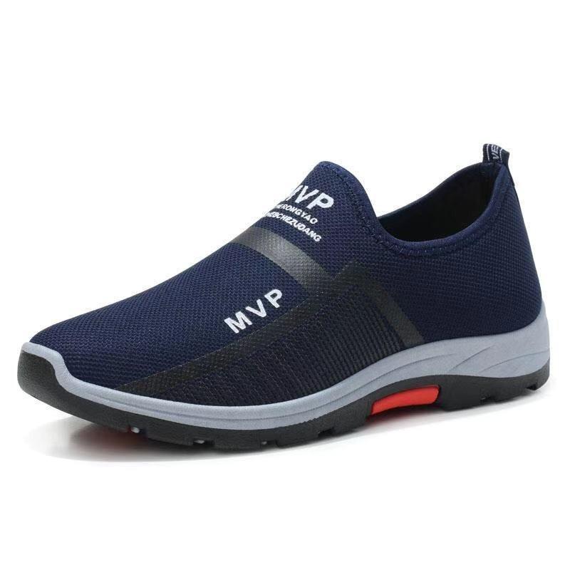 

New men s casual shoes summer breathable low-top sports shoes one-pedal lazy shoes foreign trade cloth shoes 44 синій