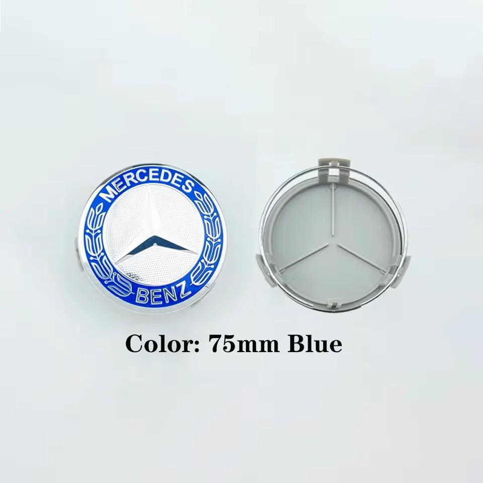 4Pcs 75Mm Car Wheel Hub Center Cover Modification Accessories For Mercedes Benz W124 W140 W163 W202 W203 W204 W208 W220 W210 W21